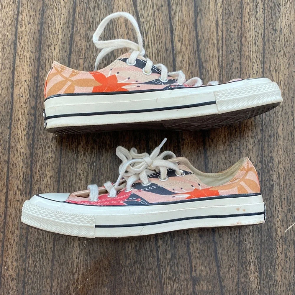 Converse Chuck 70 Low Floral Sneakers Women’s 8.5 EU 39.5 Pink/Orange/Egret - Picture 8 of 9